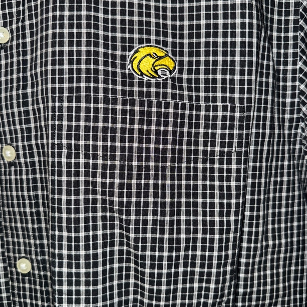 Southern Miss/USM Black Checkered Men's Button up Shirt - Picture 3 of 9